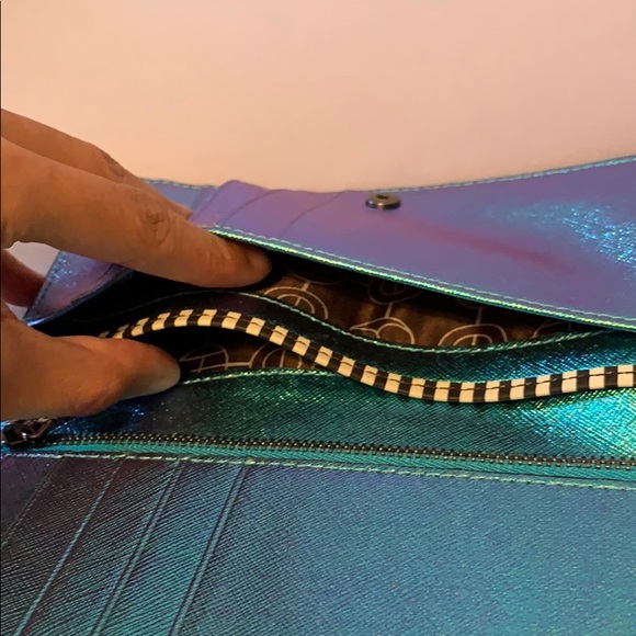 Henri Bendel Galactic Petrol Wallet. Brand New - Picture 5 of 8